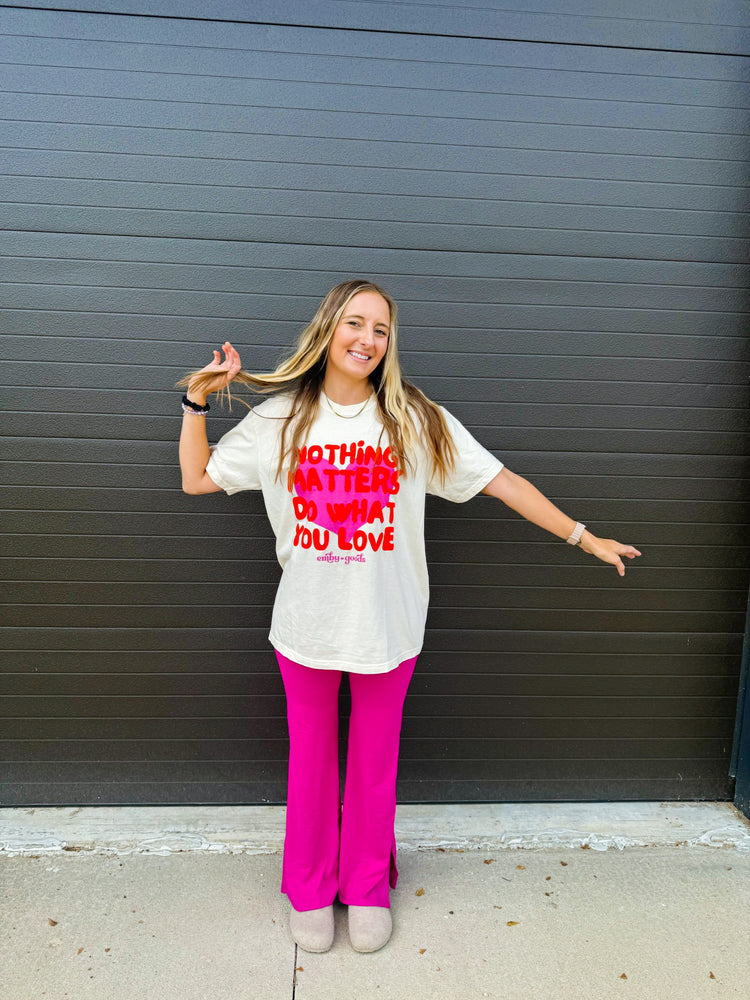 Raspberry Butter Soft Side-Slit Yoga Pants