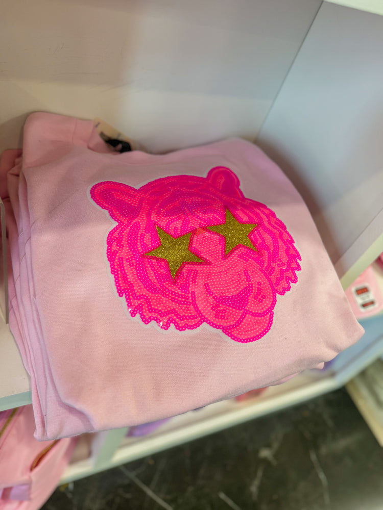 Pink Tiger Sequin Sweatshirt