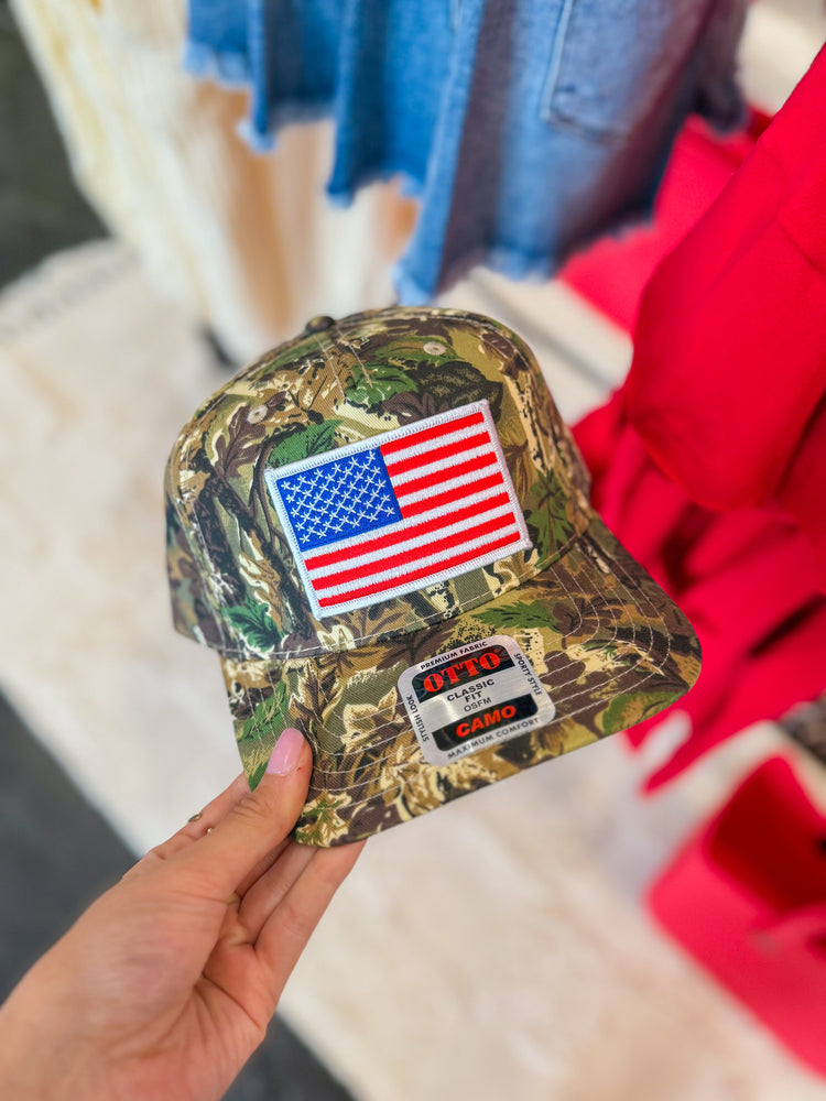 Camo Flag Trucker Hat