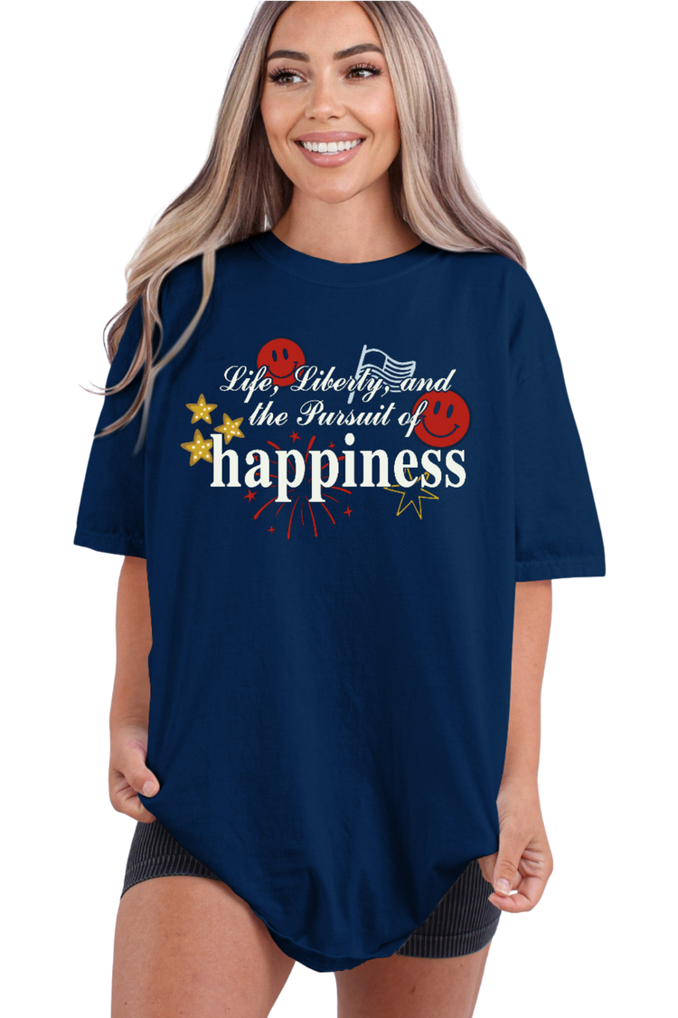 PREORDER | Life, Liberty, and the Pursuit of Happiness Patriotic Graphic Tee