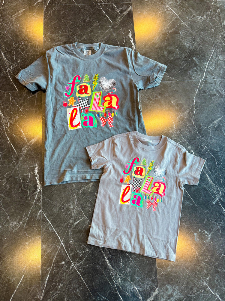 Fa La La Washed Graphic Tee | Toddler & Adult