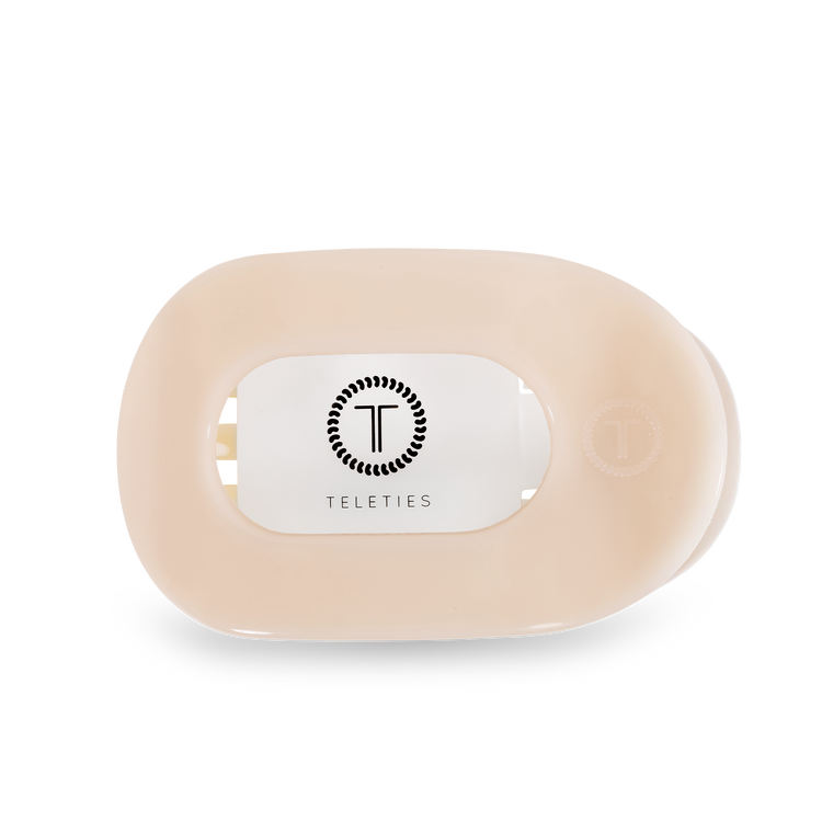 Teleties Round Flat Hair Clip: Almond Beige