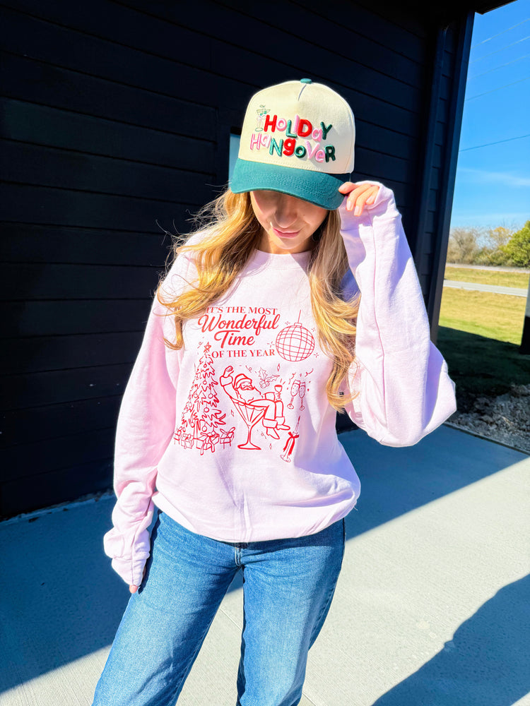 Santa Martini Wonderful Time of Year Sweatshirt