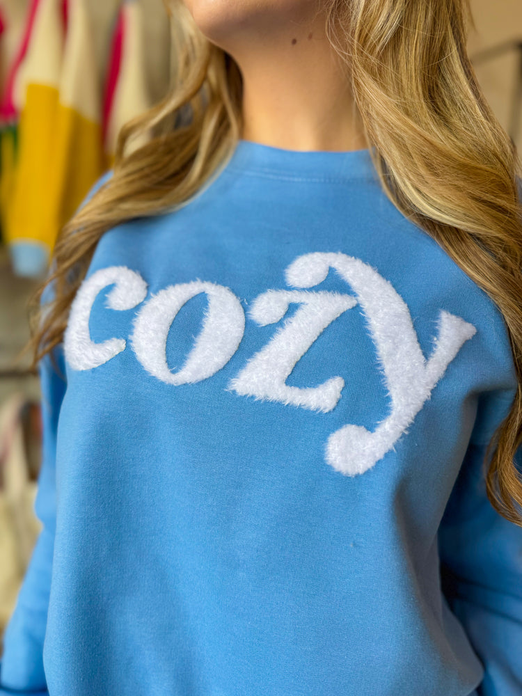 Cozy Vibes Fuzzy Crewneck Sweatshirt