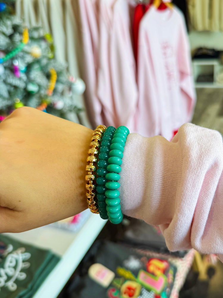 Green & Gold Bracelet Set