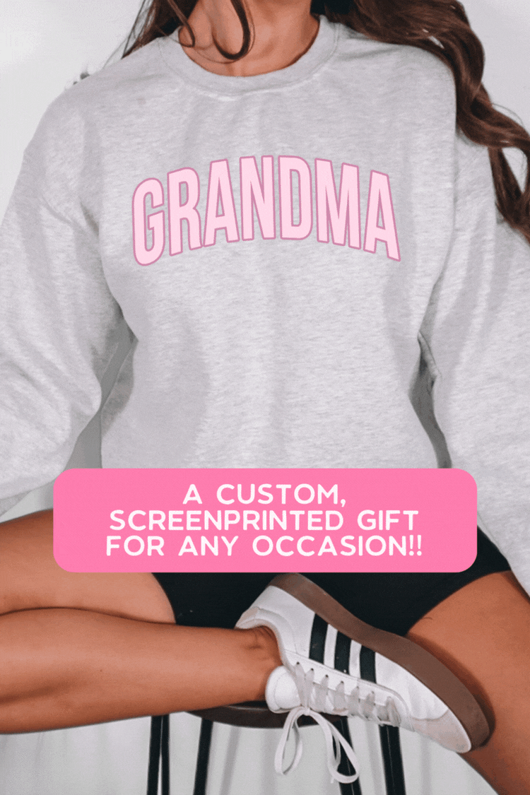Custom Arched Text Crewneck Sweatshirt | Design Your Own!
