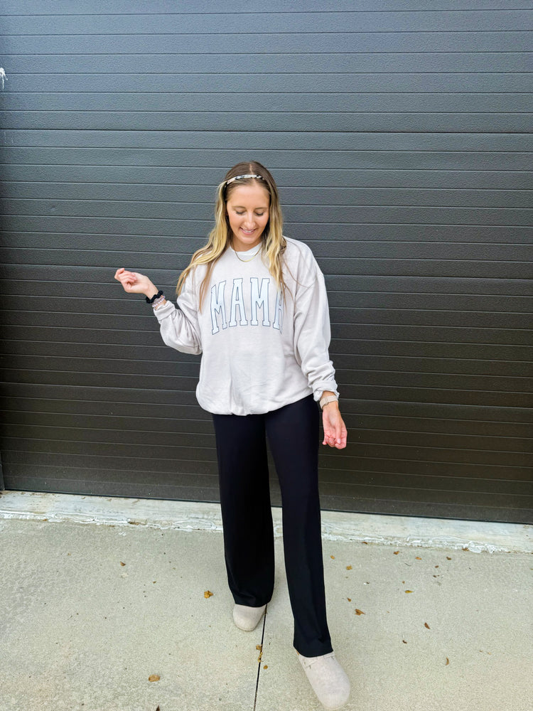 Mama Faux Embroidered Varsity Sweatshirt | Emby Exclusive ★