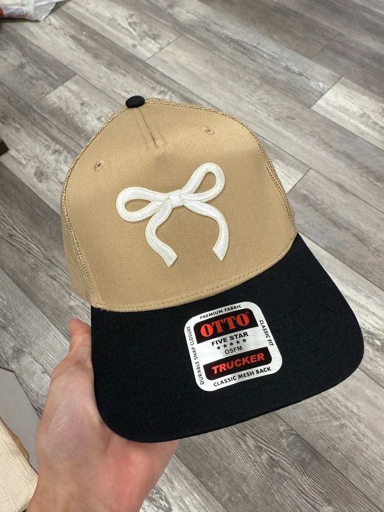 Neutral Bow Patch Trucker Hat