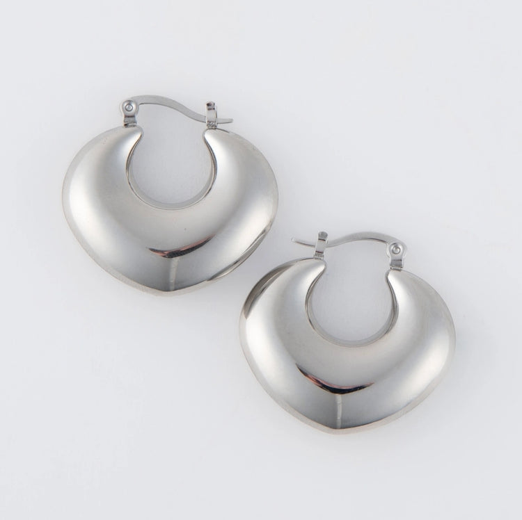 Waterproof Geometric Pin Hoop Earrings