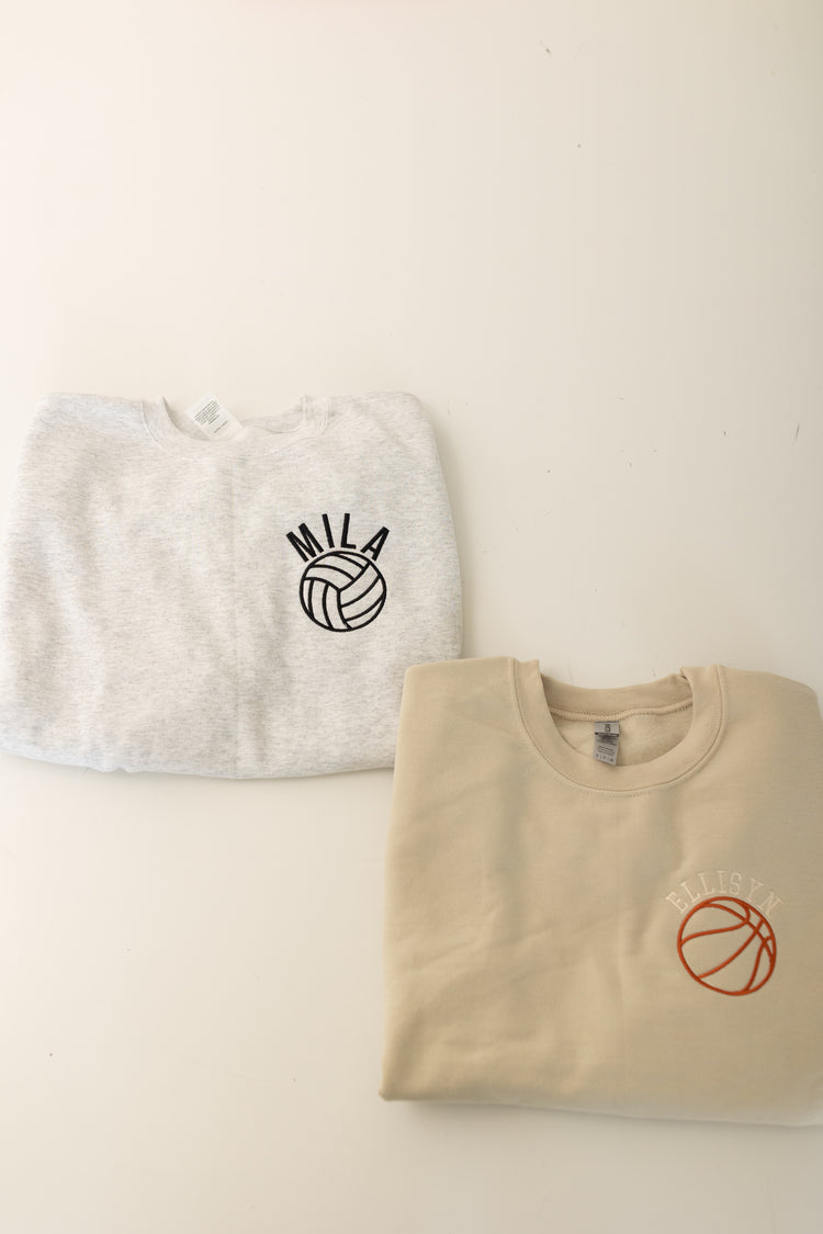 Sports Icon Embroidered Sweatshirt | Design Your Own Team Sweatshirt