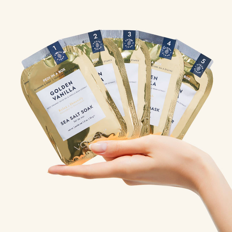 Pedi in a Box 5 Step Glimmer - Golden Vanilla