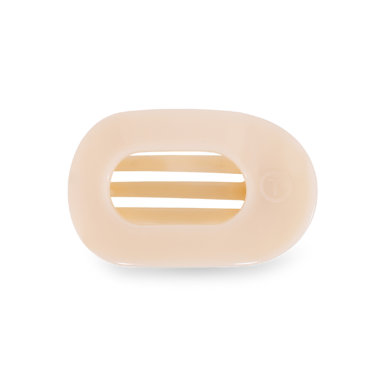Teleties Round Flat Hair Clip: Almond Beige