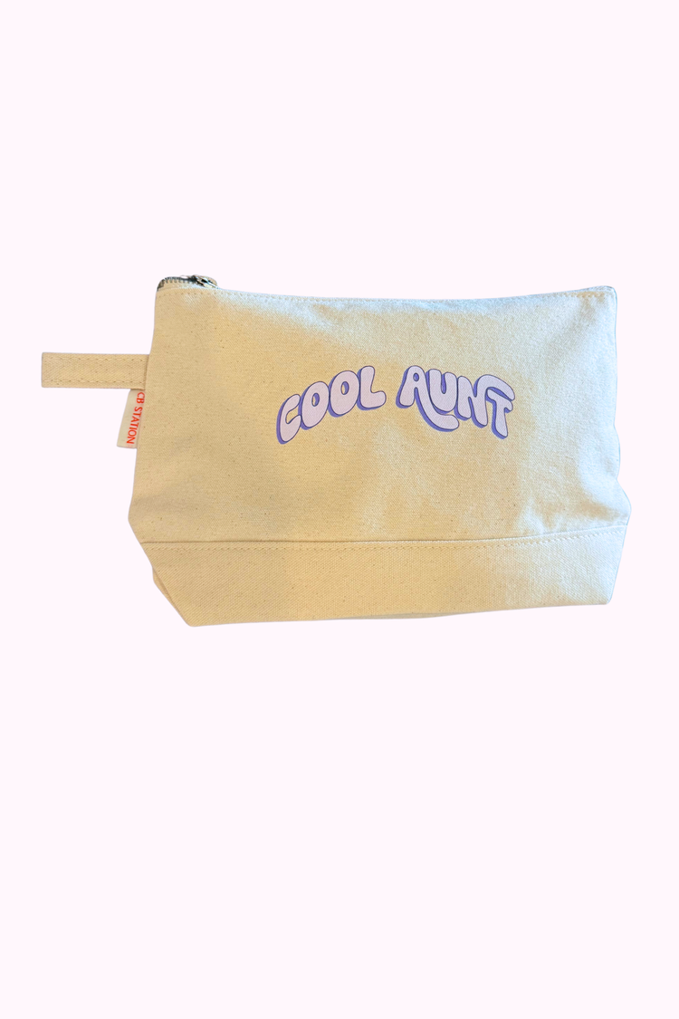 Cool Aunt Printed Canvas Makeup Bag