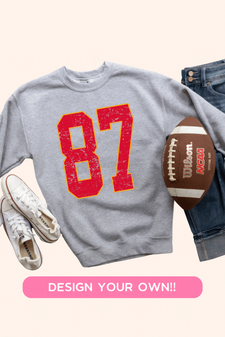 Custom Distressed Text Sweatshirt | Design Your Own!