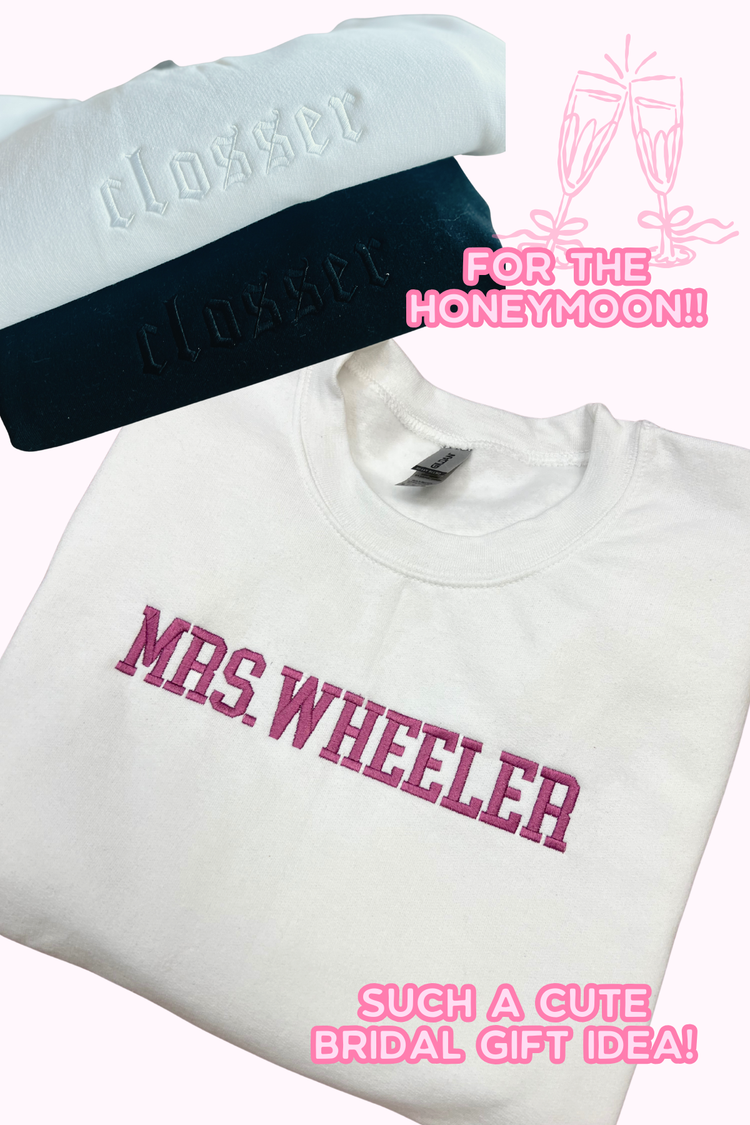 Custom Embroidered Text Sweatshirt | Design Your Own!