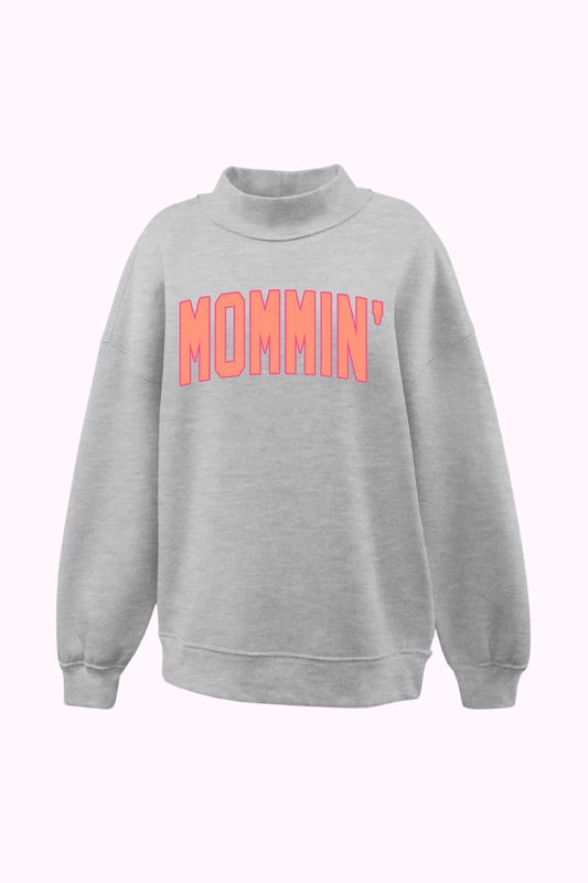 Heather Grey Mock Neck Pullover Sweatshirt