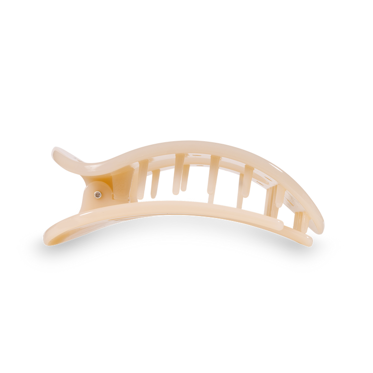 Teleties Round Flat Hair Clip: Almond Beige