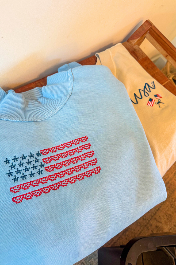 Light Blue Mock Neck Pullover Sweatshirt | Customize Your Own!