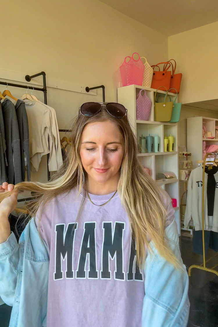 Mama Washed Purple Graphic Tee | Emby Exclusive ★