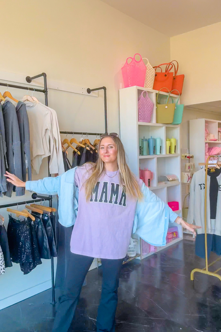 Mama Washed Purple Graphic Tee | Emby Exclusive ★