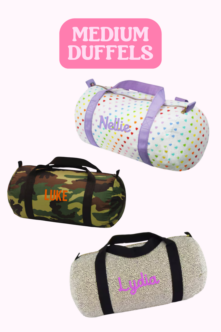 Custom Embroidered Medium Duffel Bag | Multiple Colors