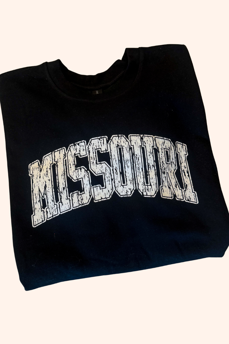 One of a Kind | Missouri Basic Black Crewneck (2X)