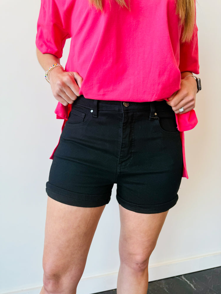 Staple Tummy Control High Rise Black Shorts