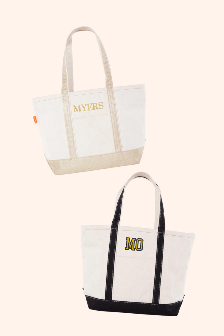 PREORDER | Embroidered Boat Tote - Multiple Colors
