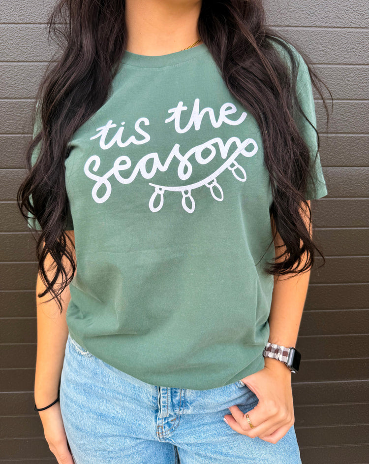 Tis the Season Velvet Washed Pigment Tee