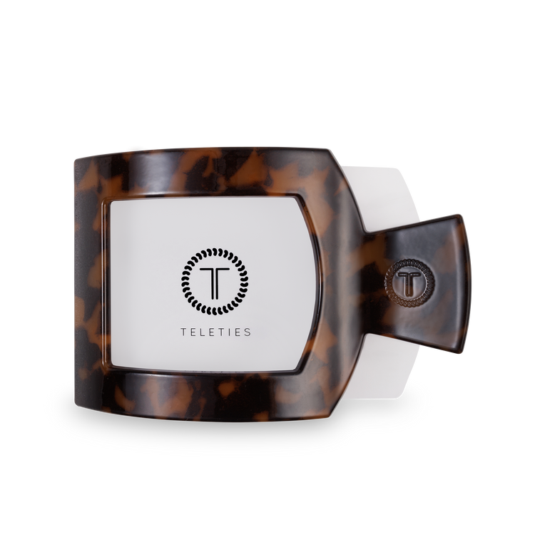 Teleties Square Flat Hair Clip: Tortoise