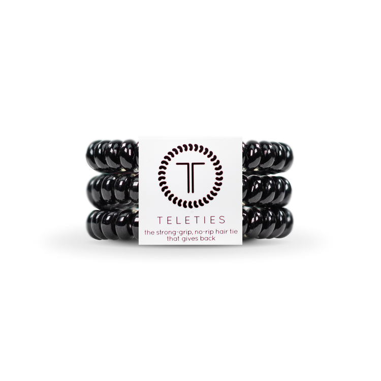 Teleties Spiral Hair Ties: Jet Black