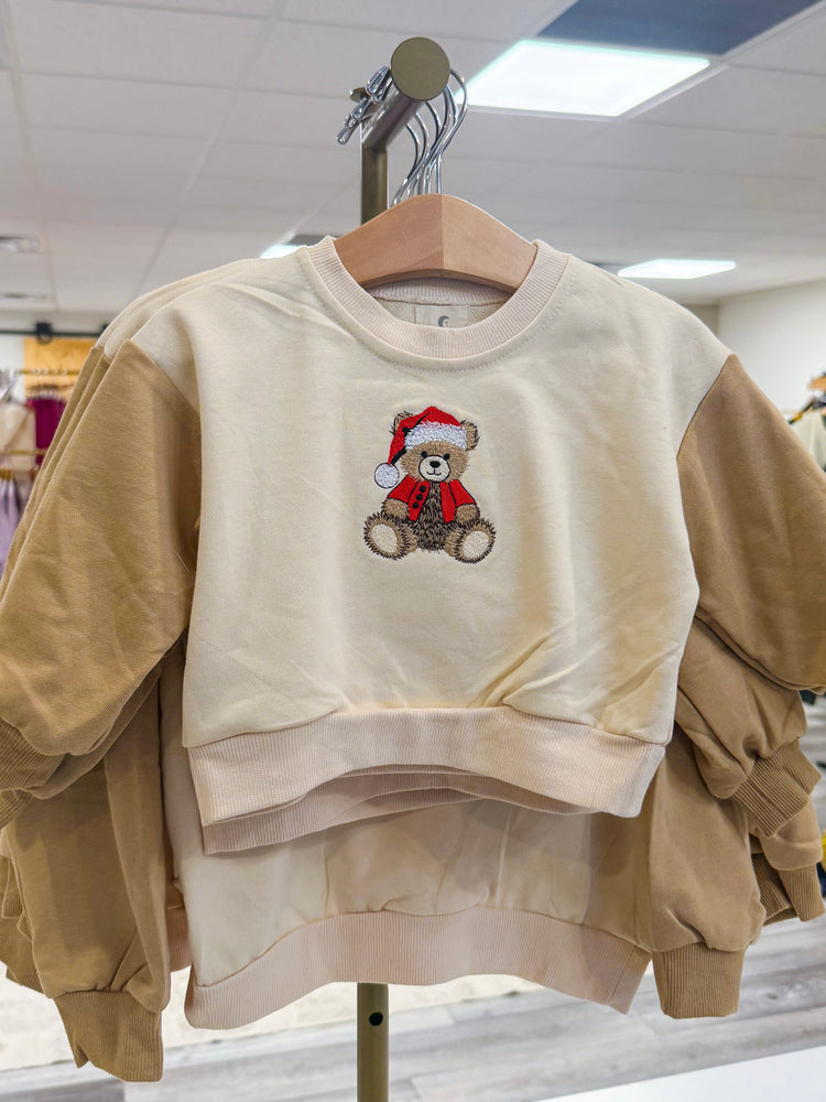 Beary Christmas Kids Embroidered Sweatshirt