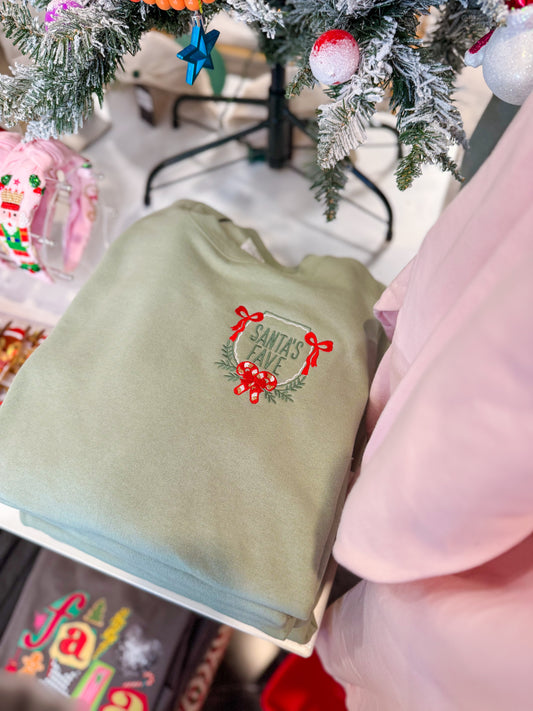 Santa's Fave Embroidered Sweatshirt | Santa's Favorite Sweatshirt