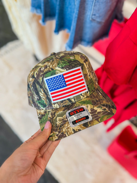 Camo Flag Trucker Hat