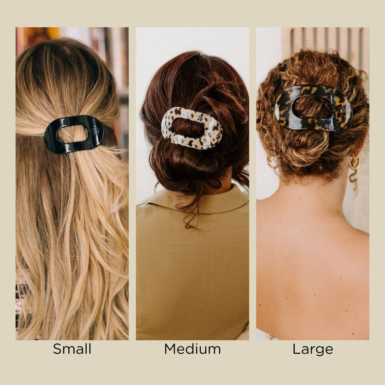Teleties Round Flat Hair Clip: Almond Beige