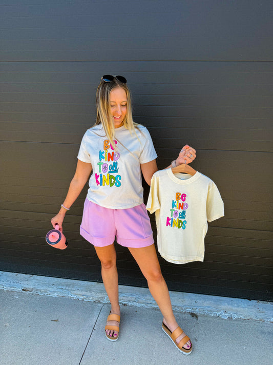 PRE-ORDER | Be Kind to All Kinds Graphic Tee: Kids & Adult