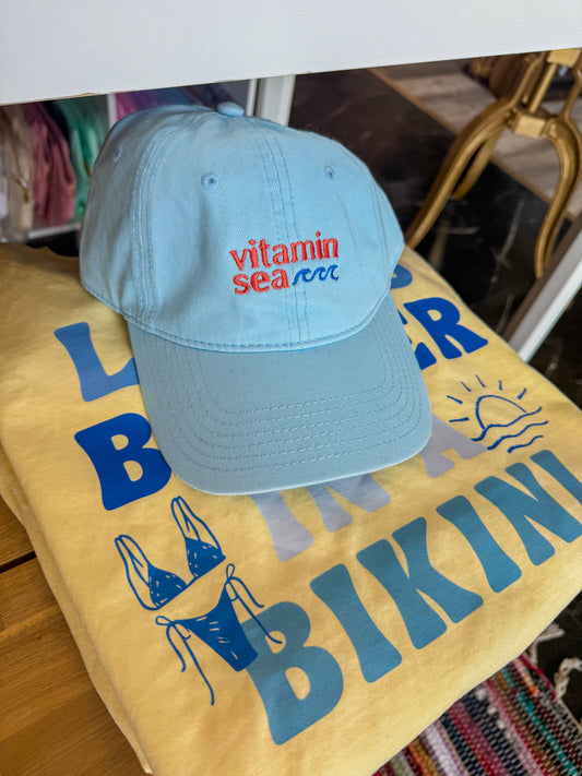 Vitamin Sea Embroidered Hat | Trendy Embroidered Dad Hat