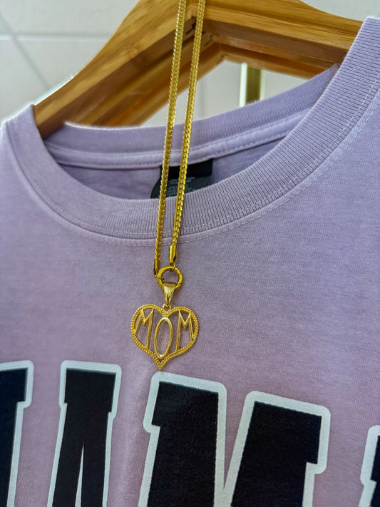 Trendy Mom Heart Charm Necklace