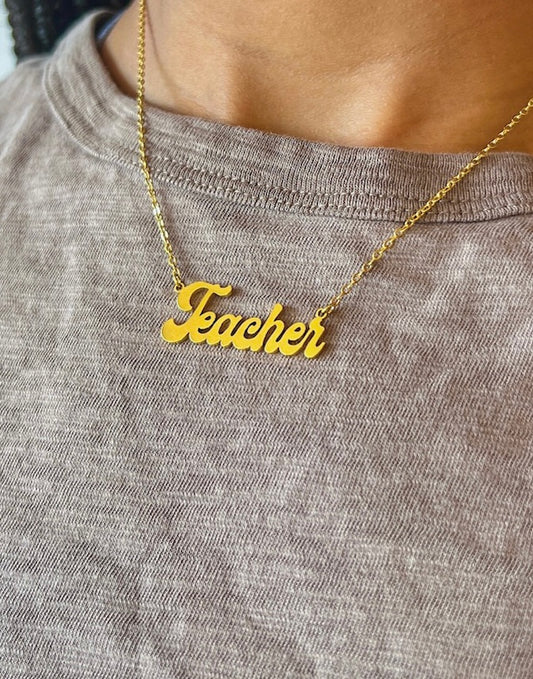 Gold Teacher Necklace | Emby Exclusive