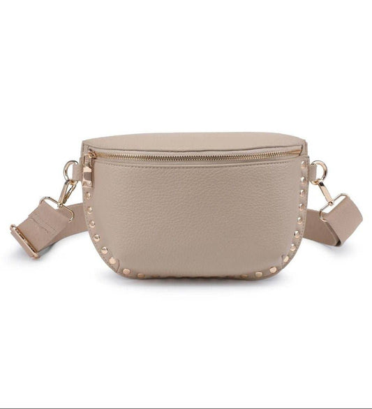 Taupe Studded Fanny Pack