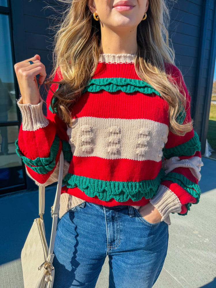 Christmas Cutie Ruffle Sweater