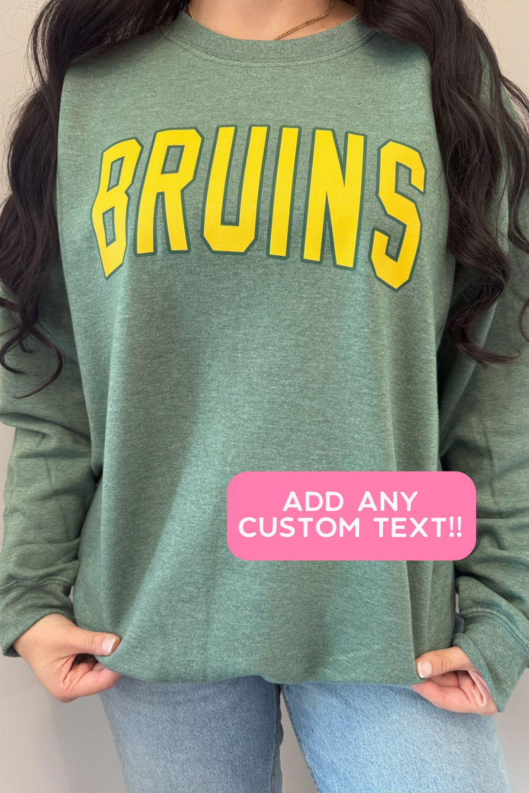 Custom Arched Text Crewneck Sweatshirt | Design Your Own!