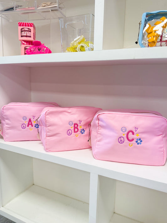 Embroidered Initial Icon XL Pouch | Emby Exclusive