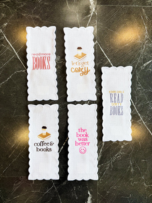 Vintage Inspired Scallop Embroidered Bookmark | Multiple Styles