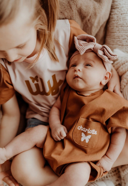 Camel Pocket T-Shirt Baby Romper | Custom Baby Romper