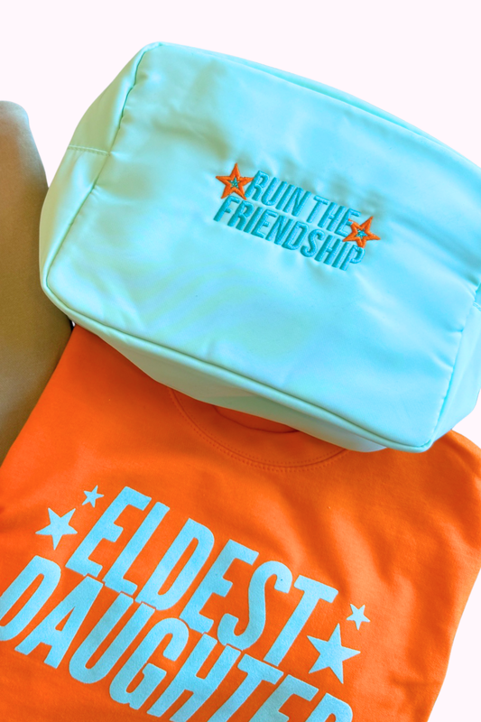 PREORDER | Embroidered Ruin the Friendship Nylon Makeup Bag