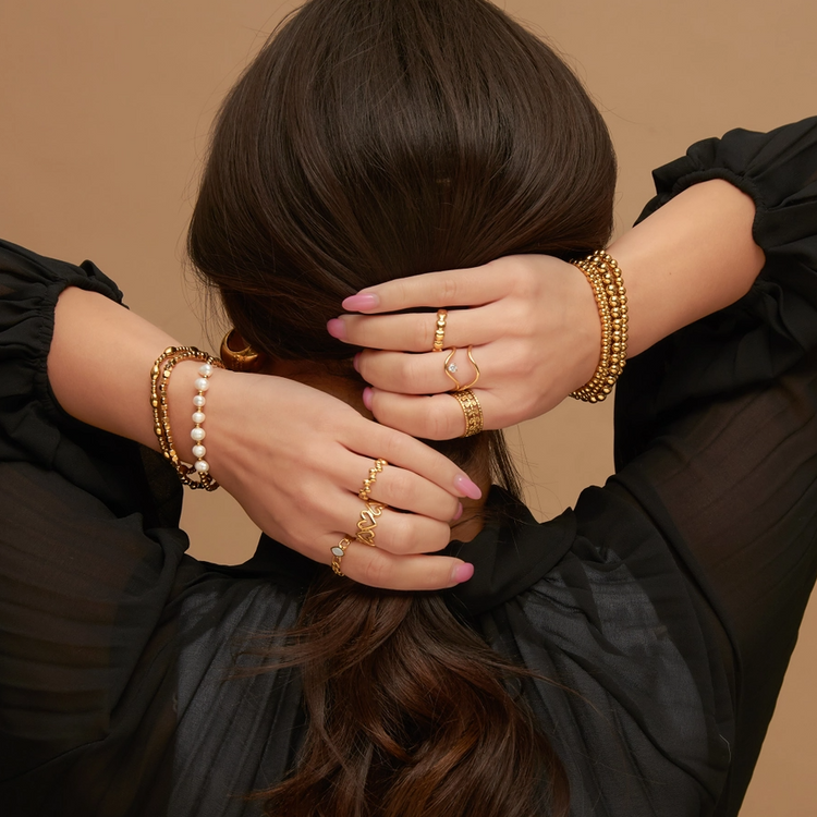Pearl Stretch Bracelet Set | Waterproof