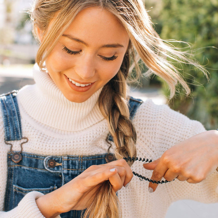 Teleties Spiral Hair Ties: Jet Black