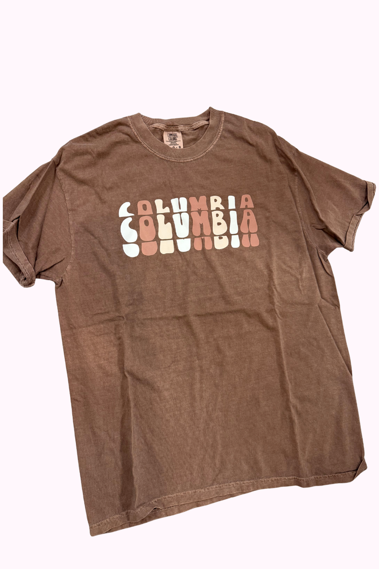 One of a Kind | Columbia Stacked Tee in Espresso (L)