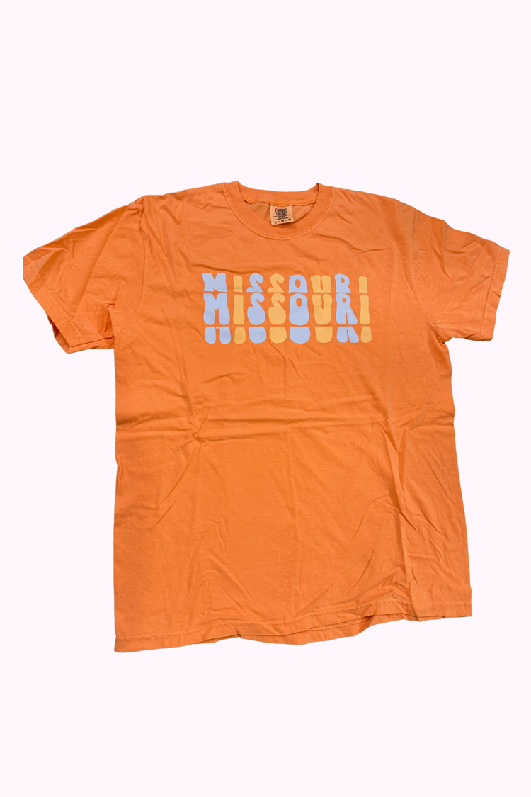 One of a Kind | Missouri Stacked Tee in Melon (L)